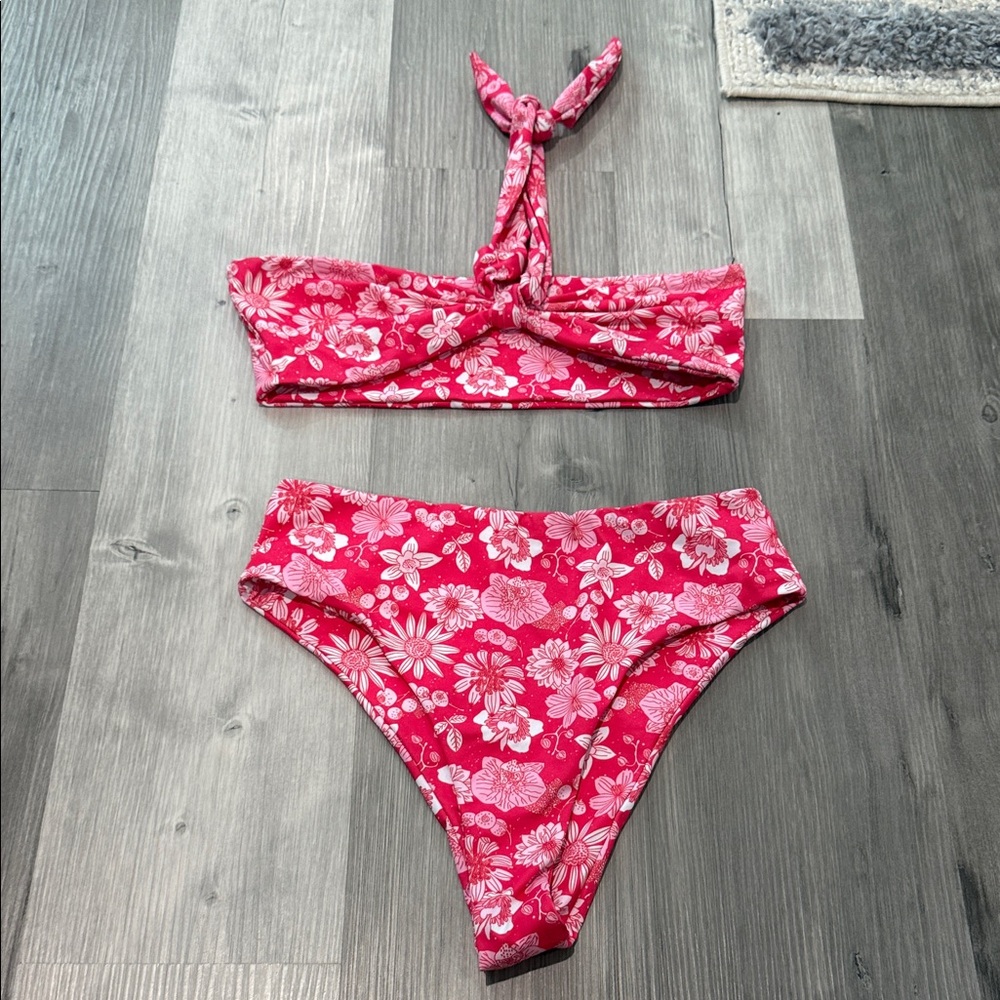SHEIN Pink Floral Bikini Set
